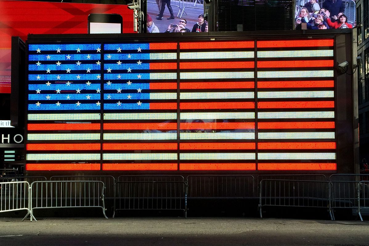 New York City Times Square 01A US Flag